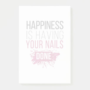 Het geluk van de klap laat je nagels doen. post-it® notes