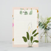 Het geluk van de notitieblok vrouw briefpapier (Staand voorkant)