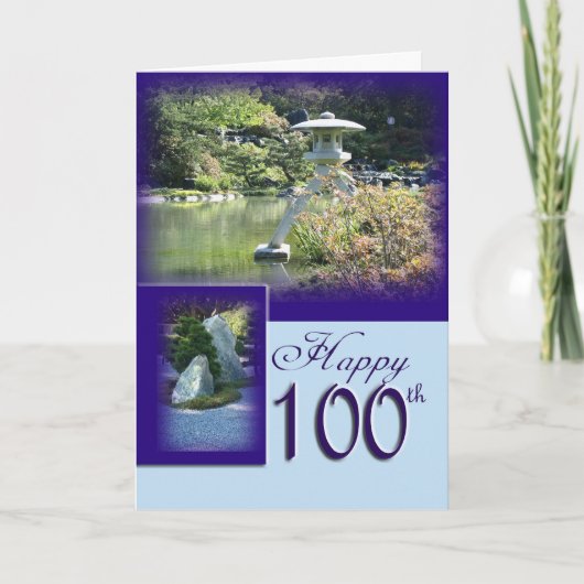 Het gelukkige 100ste Wenskaart van de Verjaardag Kaart (Voorkant)
