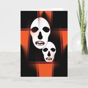 Het gelukkige Black Sinaasappel van Halloween o Kaart