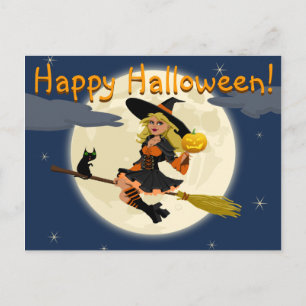Het gelukkige Briefkaart van de Heks van Halloween