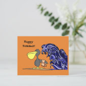 Het gelukkige Briefkaart van de Pelikaan van de (Staand voorkant)