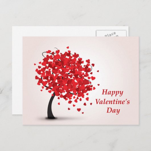 Het gelukkige Briefkaart van de Valentijnsdag (Voorkant / Achterkant)