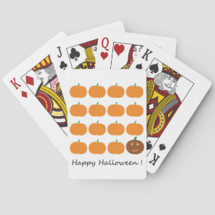 Het gelukkige Flard van de Pompoen van Halloween Pokerkaarten