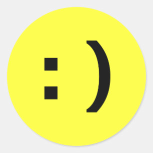 Het gelukkige gezicht van de Moderne Dag Ronde Sticker