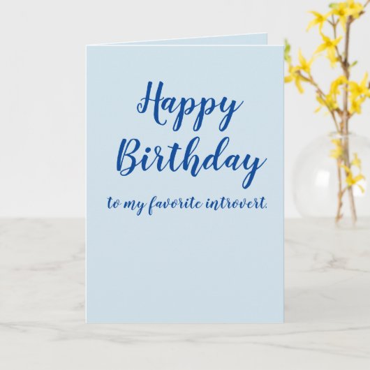 Het gelukkige introvert van de Verjaardag (pas Kaart (Gele Bloem)
