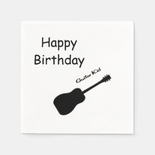 Het gelukkige Kind van de Gitaar van de Verjaardag Servet