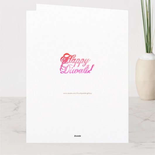 Het Gelukkige Kleurrijke Kaarslicht Diwali van de Kaart (Achterkant)