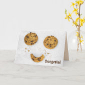 Het gelukkige koekje | Wenskaart Kaart (Gele Bloem)