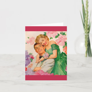 het gelukkige paar notitiekaartje