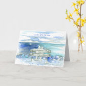 Het gelukkige Paar van het Meer van het Jubileum Kaart (Gele Bloem)