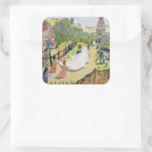 Het gelukkige paar vierkante sticker (Tas)