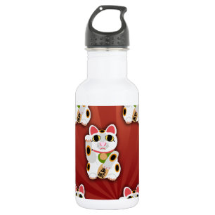 Het gelukkige Patroon van de Kat Waterfles