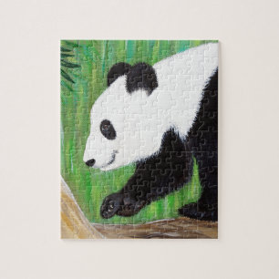 Het gelukkige Schilderen van de Panda Legpuzzel