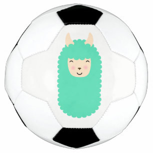 Het gelukkige Voetbal van de Lama Emoji