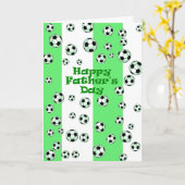 Het gelukkige Voetbal van Vaderdag Kaart (Gele Bloem)