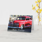 Het gelukkige Wenskaart van de Auto van de Kaart (Gele Bloem)