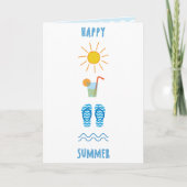 Het gelukkige Wenskaart van de Zomer Kaart (Voorkant)
