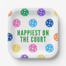 Het gelukkigst op de Court Pickleball Paper Bord