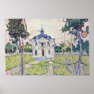 Het gemeentehuis in Auvers van Vincent van Gogh Poster