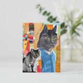 Het gemengde Briefkaart van Media van katten (Staand voorkant)