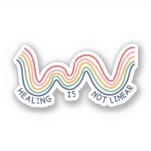 Het genezen is niet lineair - geestelijk gezondhei sticker
