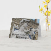 Het genie is eeuwig geduld. - Citaat Michelangelo Kaart (Gele Bloem)