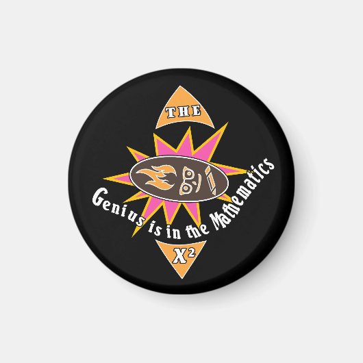 Het genie zit in de wiskunde magneet (Voorkant)