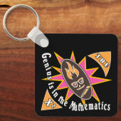 Het genie zit in de wiskunde sleutelhanger (Voorkant)