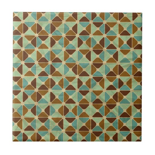 Het geometrische patroon van de retroer tegeltje (Voorkant)