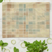 Het geometrische patroon van de retroer theedoek (Gevouwen)