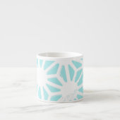 Het geometrische patroon van Turquoise Espresso Kop (Voorkant)