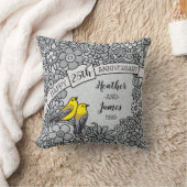 Het gepersonaliseerde 25ste Jubileum, verzilvert Kussen (Deken)