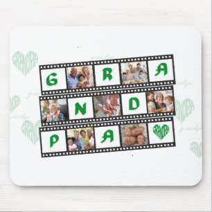 Het gepersonaliseerde cadeau van opa met 7 familie muismat