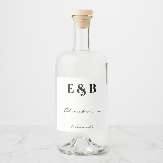 Het gepersonaliseerde Initiaal van de Weddenschap Likeurfles Etiket (Voorkant)