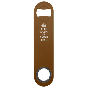 Het gepersonaliseerde KEEP CALM en geeft Tekst op Speed Flessenopener