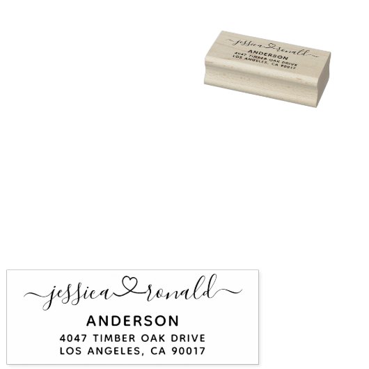 Het gepersonaliseerde Nieuwe Adres van het Manuscr Rubberstempel (Gestempeld)