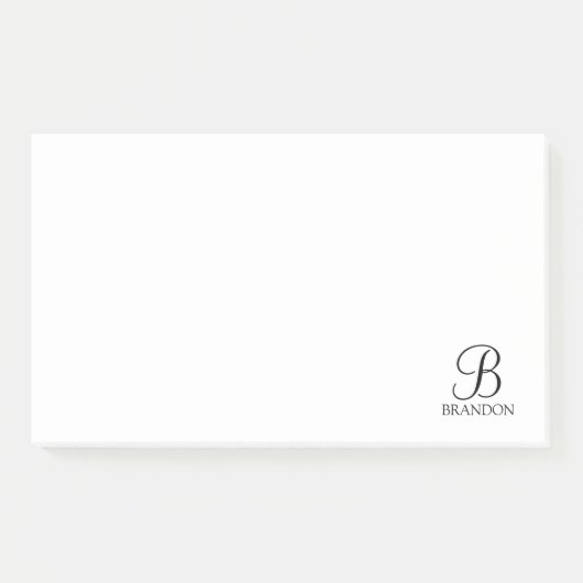 Het gepersonaliseerde Notitieblok van het Monogram Post-it® Notes (Voorkant)