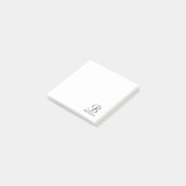 Het gepersonaliseerde Notitieblok van het Monogram Post-it® Notes (Schuin)