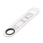 Het gepersonaliseerde Ontwerp van het Diagram van  Speed Flessenopener (Voorkant Gekanteld)