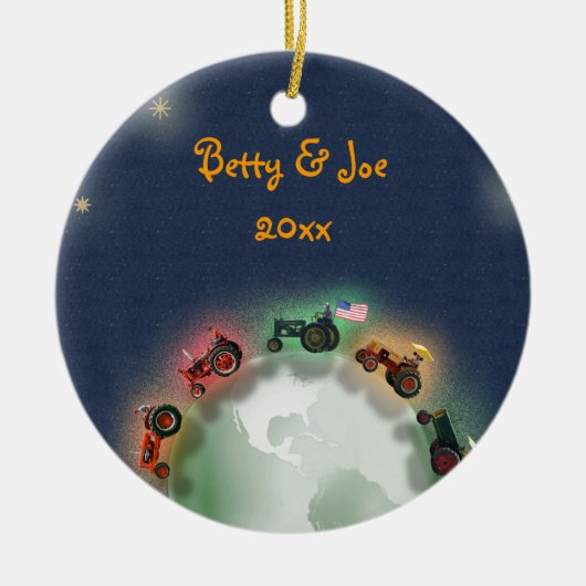 Het gepersonaliseerde Ornament van Kerstmis van de (Voorkant)