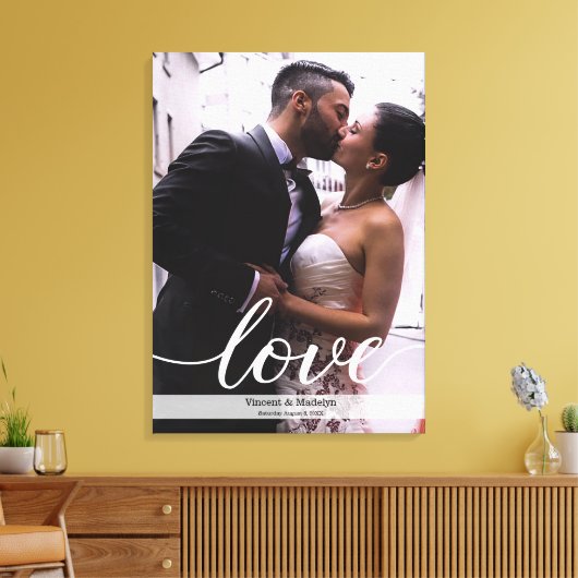 Het gepersonaliseerde Passen getrouwd Weddenschap  Canvas Afdruk (Insitu (Woonkamer))