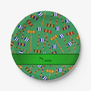 Het gepersonaliseerde patroon van het naam groene papieren bordje