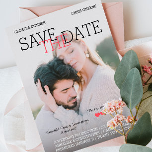 Het gepersonaliseerde Poster van de Film sparen de Save The Date