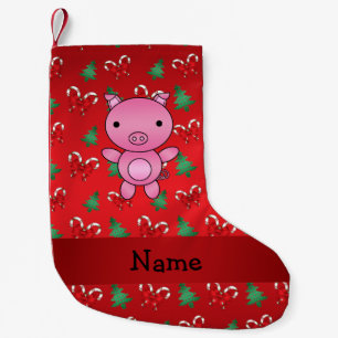 Het gepersonaliseerde riet van het de bogensnoep kleine kerstsok