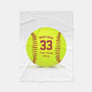 Het Gepersonaliseerde Team van het Softball Fleece Deken