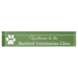 Het gepersonaliseerde Welkome Veterinaire Teken Naambordje