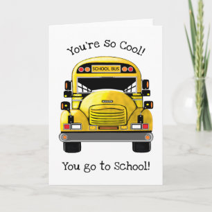 Het Gepersonaliseerde Wenskaart van de school Bus Kaart