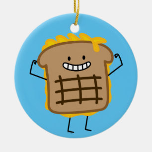 Het geroosterde Geroosterde Brood van de Sandwich Keramisch Ornament