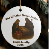 Het geschenk dat nooit vervaagt Kerstmis Keramisch Ornament